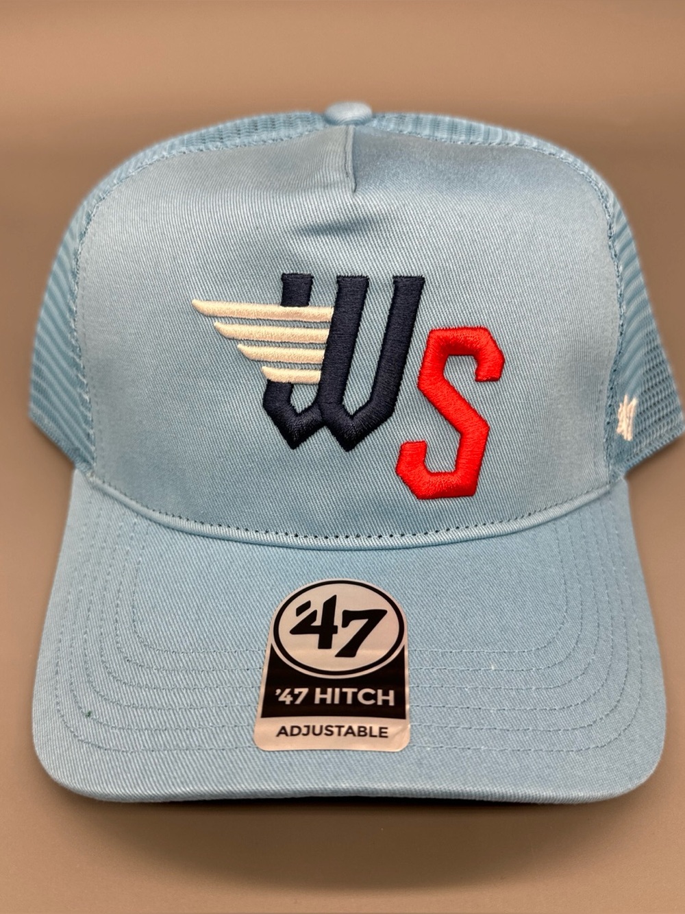 Wichita Wind Surge ‘47 Hitch A-Frame SnapBack Trucker Light Blue Hat Cap NEW!